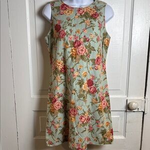 Liz Sport Vintage Floral Sheath Dress Size 8